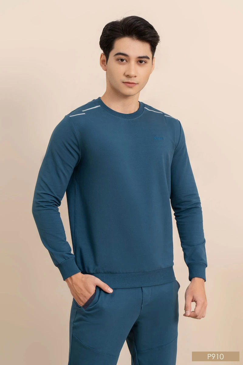 Bộ nỉ nam cao cấp màu xanh dương| Santino chính hãng